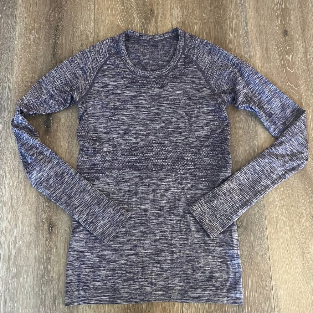 NWOT LULULEMON Swiftly Tech Long Sleeve - Size 4 - Heathered Purple